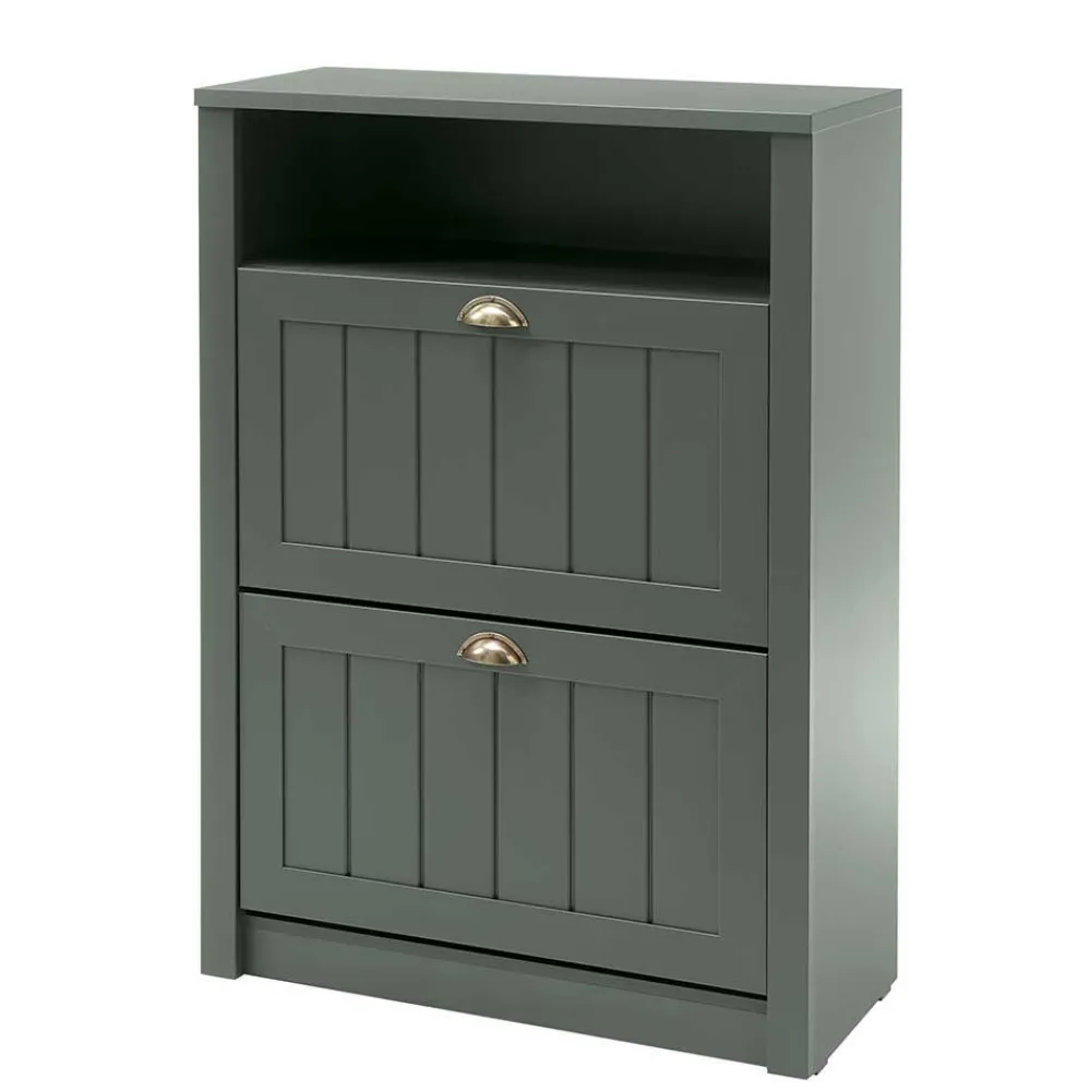 Wohnen Garderoben|Garderoben*Dunkelgrüne Flurmöbel Kombination - Niestov (vierteilig)