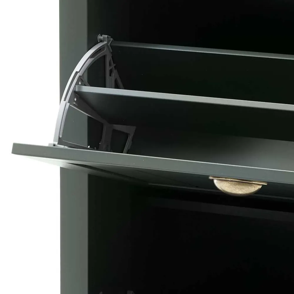 Wohnen Garderoben|Garderoben*Dunkelgrüne Flurmöbel Kombination - Niestov (vierteilig)