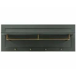 Wohnen Garderoben|Garderoben*Dunkelgrüne Landhaus Garderobe mit 4 Haken - Niestov