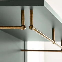 Wohnen Garderoben|Garderoben*Dunkelgrüne Landhaus Garderobe mit 4 Haken - Niestov