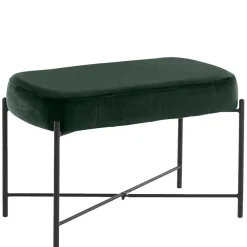 Wohnen Küchenbänke|Esszimmerbänke*Dunkelgrüne Polsterbank aus Samt - Wengton