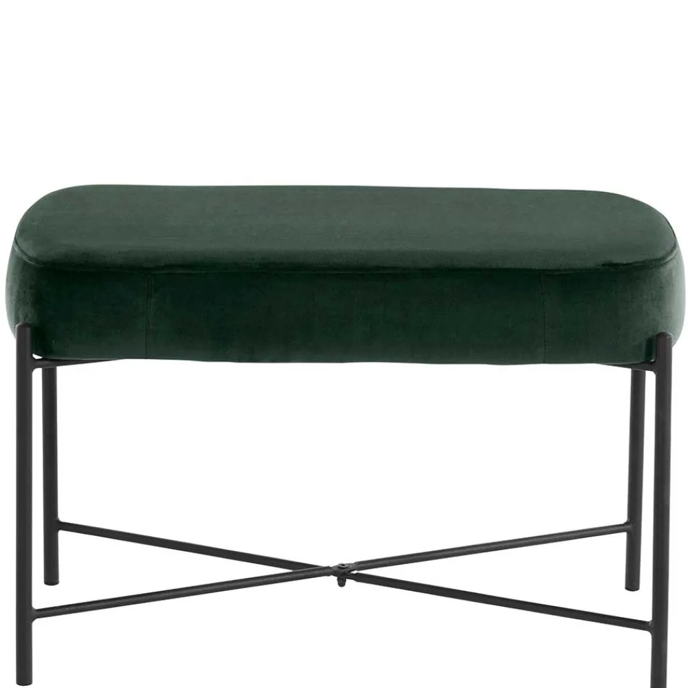 Wohnen Küchenbänke|Esszimmerbänke*Dunkelgrüne Polsterbank aus Samt - Wengton