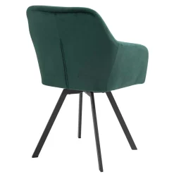 Wohnen Wohnzimmerstühle*Dunkelgrüner Samt Drehstuhl für den Esstisch - Cali
