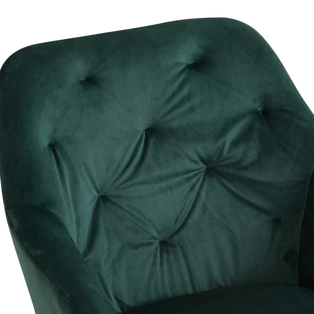 Wohnen Wohnzimmerstühle*Dunkelgrüner Samt Drehstuhl für den Esstisch - Cali