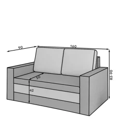 Wohnen Sofas|Sofa*Dunkelgrüner Zweisitzer mit Bettfunktion - Travorna