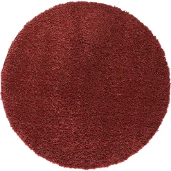 Wohnen Dunkelroter Teppich in Rund - Salva