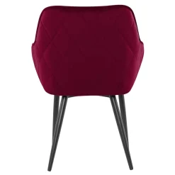Wohnen Dunkelroter Tischsessel aus Samt - Laydia