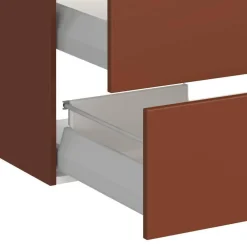 Wohnen Dunkelroter Waschtisch für zwei Armaturen - Exeler