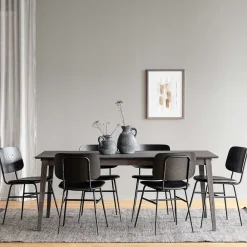 Wohnen Dunkle Essgruppe im Skandi Design - Casna (siebenteilig)