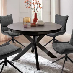 Wohnen Dunkler Esstisch mit Butterflyauszug - Exmonda