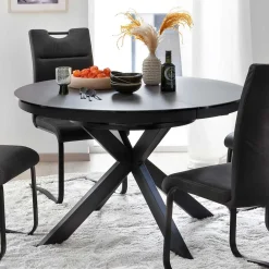 Wohnen Dunkler Esstisch mit Butterflyauszug - Exmonda