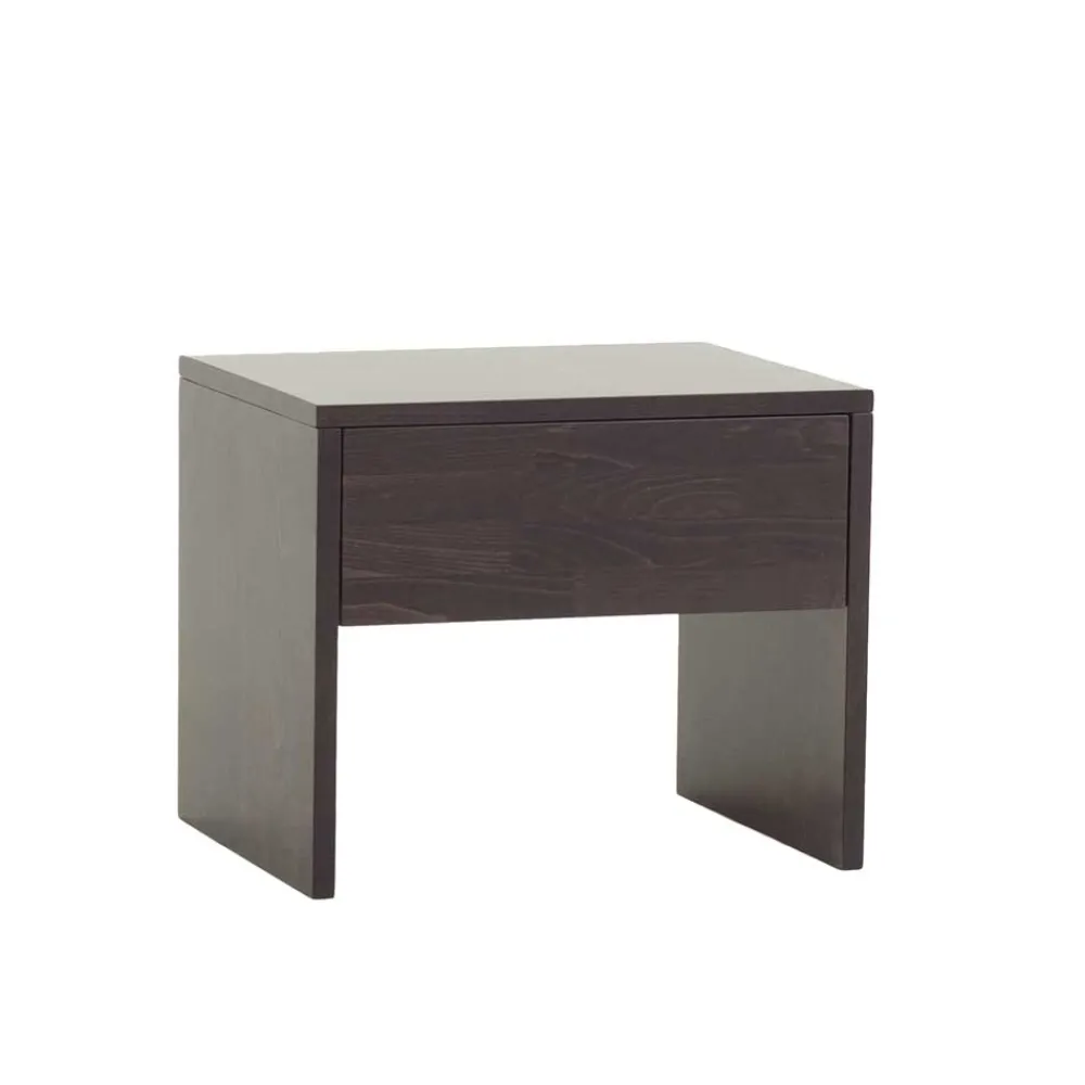 Wohnen Nachttische*Dunkler Nachtschrank Lidoral aus Buche Massivholz