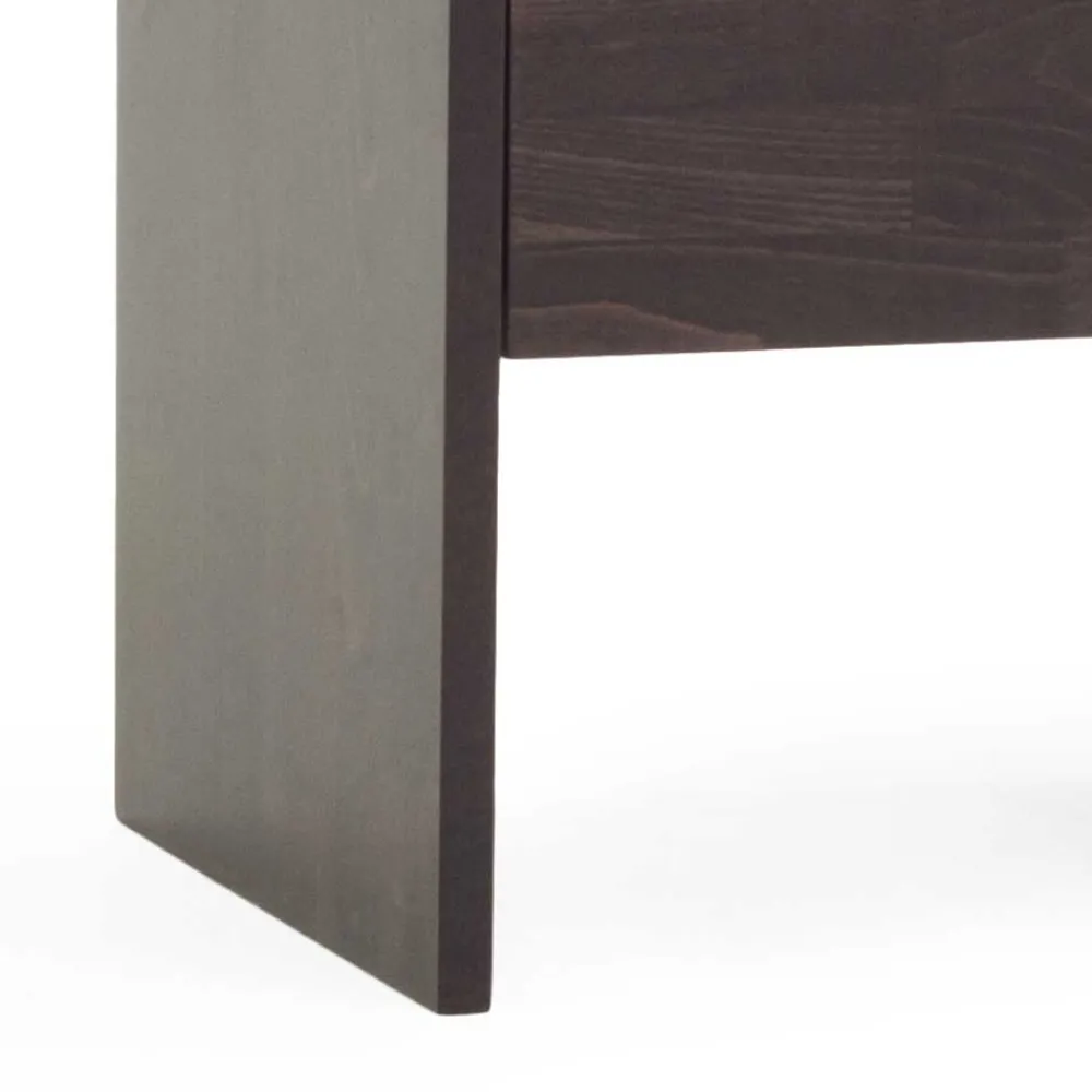 Wohnen Nachttische*Dunkler Nachtschrank Lidoral aus Buche Massivholz