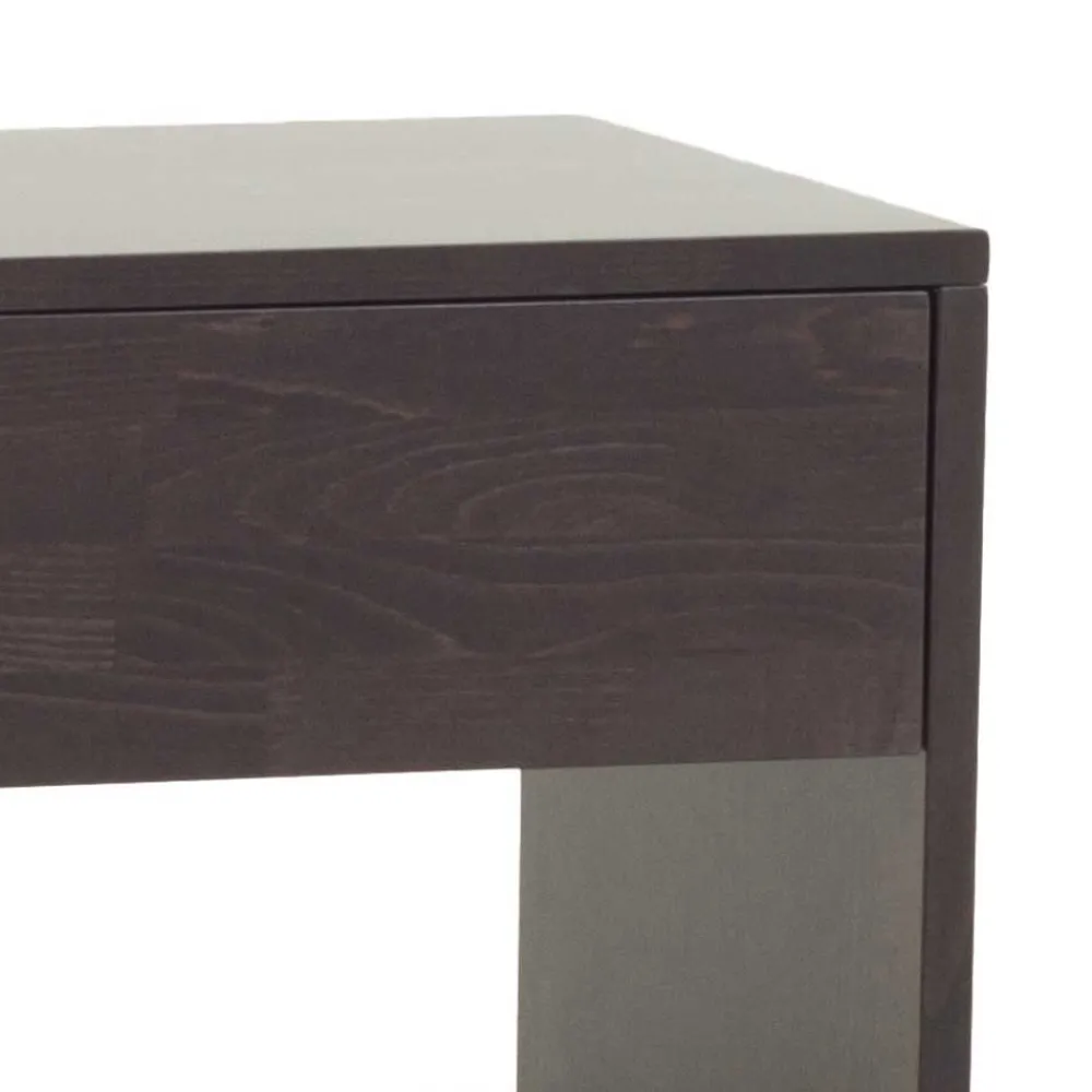 Wohnen Nachttische*Dunkler Nachtschrank Lidoral aus Buche Massivholz