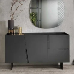 Wohnen Dunkles Design Sideboard 160 cm breit - Dreamings