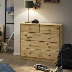 Wohnen Landhausmöbel|Küchenschränke*Echtholz Kommode aus Kiefer Massivholz - Eildon