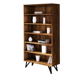 Wohnen Schwarze Möbel|Naturholzmöbel*Echtholz Regal aus Wildeiche Massivholz - Mandirov