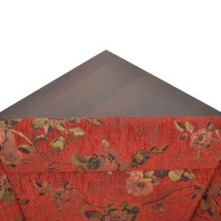 Wohnen Eckbank Set in Nussbaum Braun mit Rot - Baltymore (vierteilig)