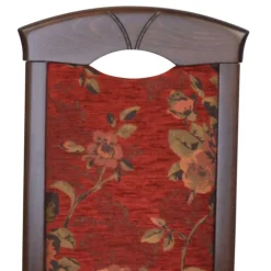 Wohnen Eckbank Set in Nussbaum Braun mit Rot - Baltymore (vierteilig)