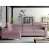 Wohnen Eckcouch in Altrosa Samtbezug - Gina