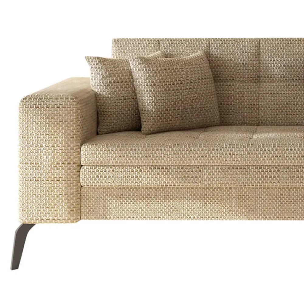 Wohnen Betten|Betten*Eckcouch in Beige Strukturstoff - Karibia