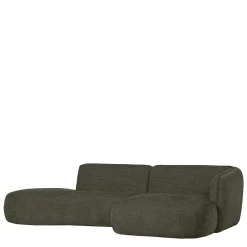 Wohnen Sofas|Sofa*Eckcouch in Graugrün Webstoff - Grover