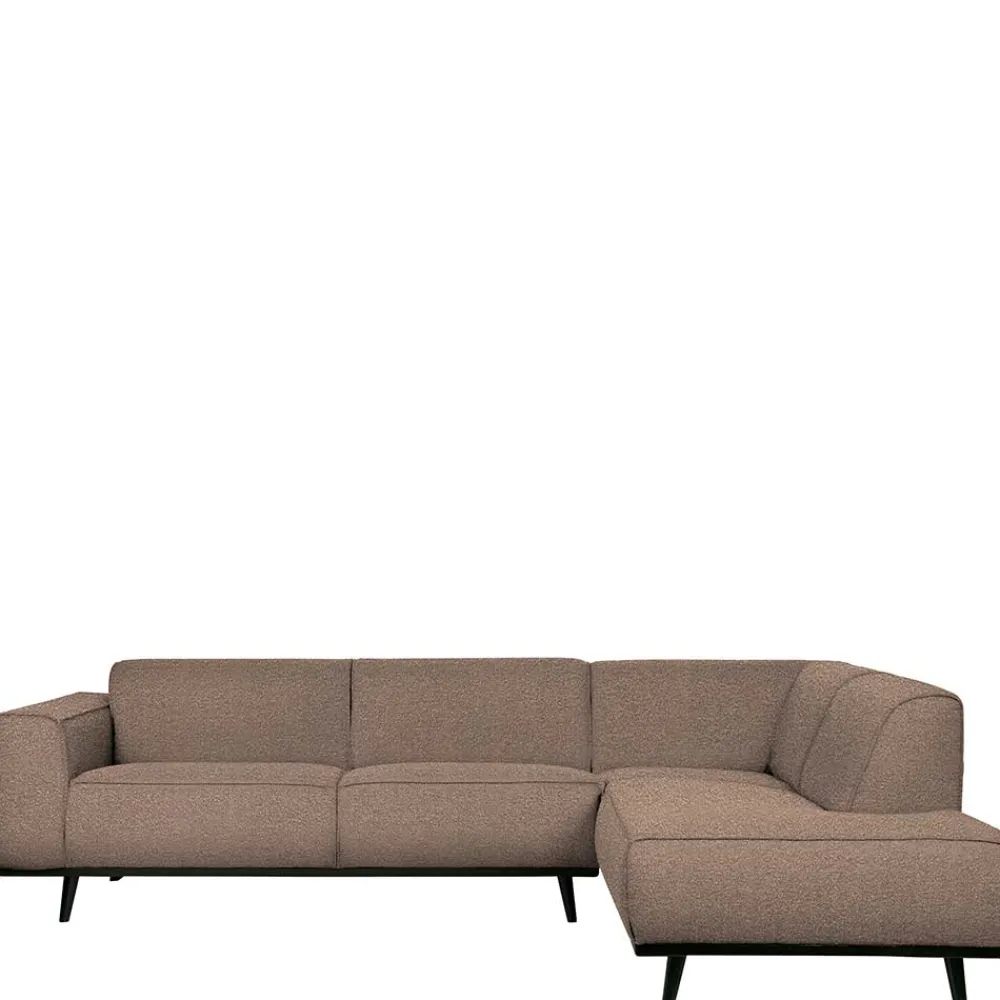 Wohnen Eckcouch in hellem Braun Buklee - Mercana