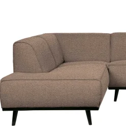 Wohnen Eckcouch in hellem Braun Buklee - Mercana