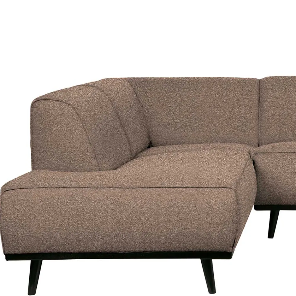 Wohnen Eckcouch in hellem Braun Buklee - Mercana