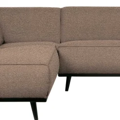 Wohnen Eckcouch in hellem Braun Buklee - Mercana