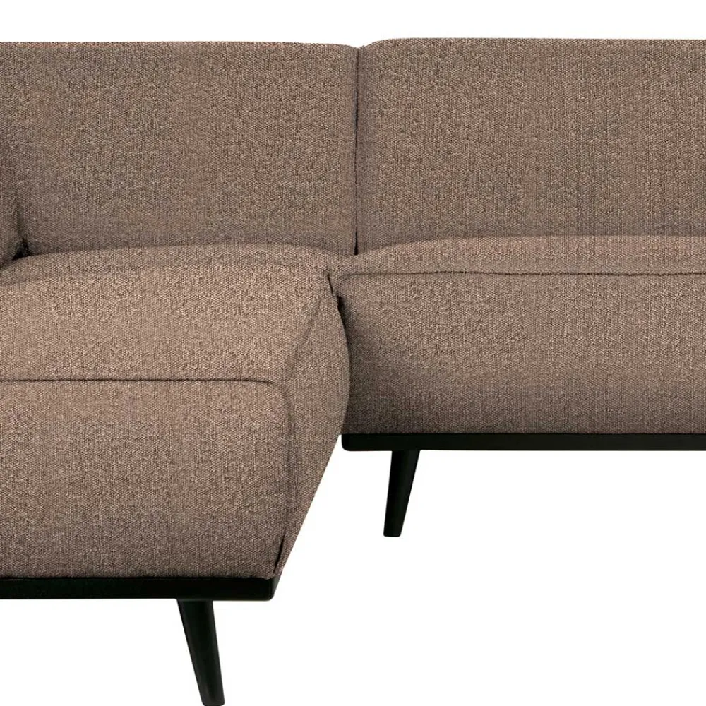 Wohnen Eckcouch in hellem Braun Buklee - Mercana