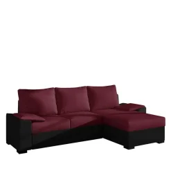 Wohnen Sofas|Sofa*Eckcouch in Magenta und Schwarz - Piratro