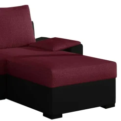 Wohnen Sofas|Sofa*Eckcouch in Magenta und Schwarz - Piratro