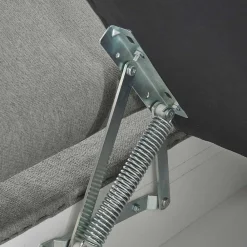 Wohnen Schlafsofas*Eckcouch mit Schlaffunktion in Hellgrau - Baonga