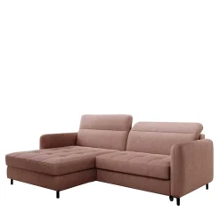 Wohnen Sofas|Sofa*Eckcouch Schlafsofa in Altrosa - Drujano