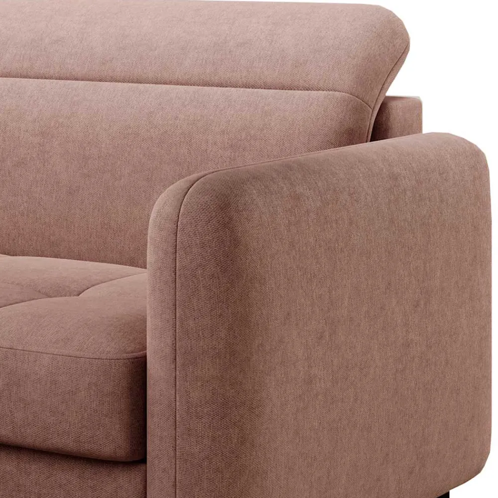 Wohnen Sofas|Sofa*Eckcouch Schlafsofa in Altrosa - Drujano