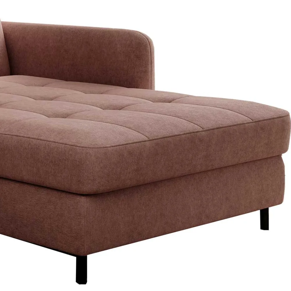 Wohnen Sofas|Sofa*Eckcouch Schlafsofa in Altrosa - Drujano