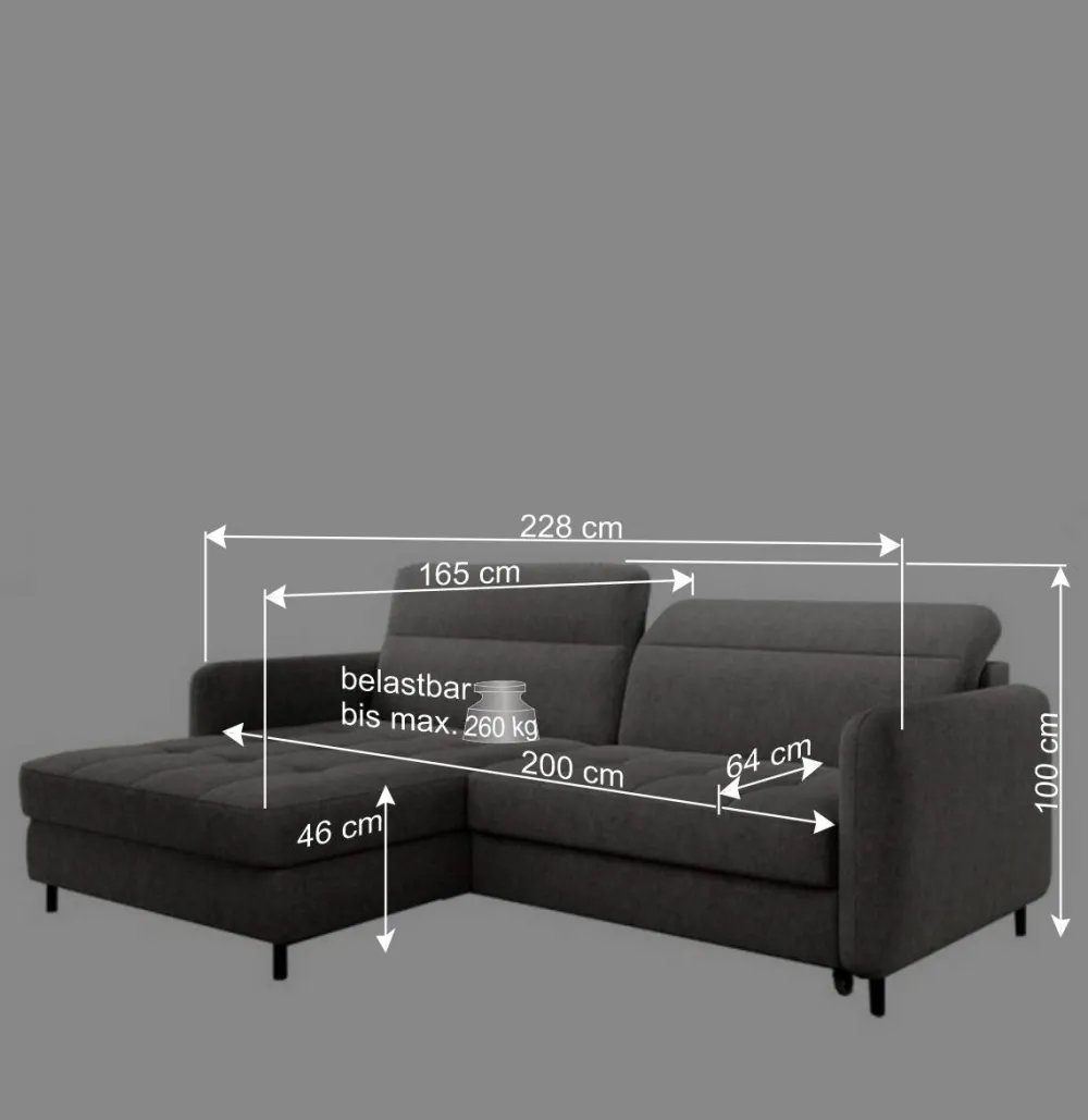 Wohnen Sofas|Sofa*Eckcouch Schlafsofa in Altrosa - Drujano