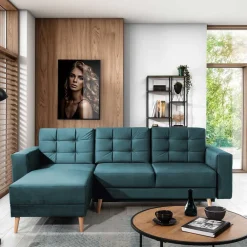 Wohnen Schlafsofas*Eck-Schlafsofa mit Bettkasten - Settsura