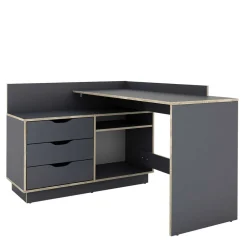 Wohnen Bürotische|Jugendzimmertische*Eckschreibtisch in Anthrazit - Latina