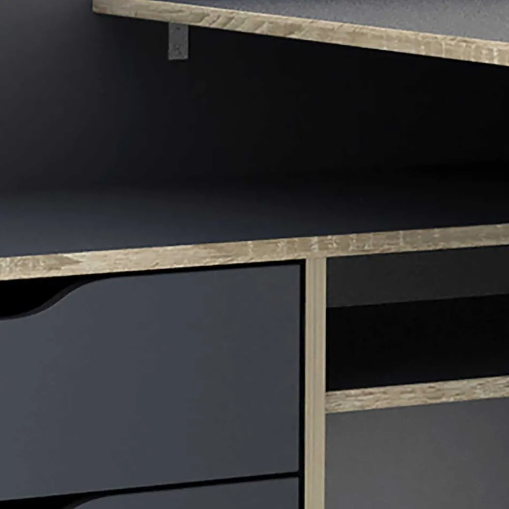 Wohnen Bürotische|Jugendzimmertische*Eckschreibtisch in Anthrazit - Latina