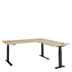 Wohnen Eckschreibtisch mit T Gestell - Kuetra