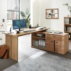 Wohnen Bürotische*Eckschreibtisch teilmassiv - Emly