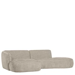 Wohnen Sofas|Sofa*Ecksofa in Beige Webstoffbezug - Mauricios