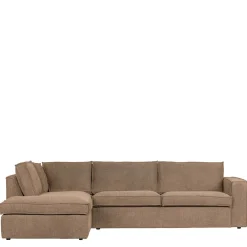 Wohnen Sofas|Sofa*Ecksofa in Hellbraun Webstoff - Malott