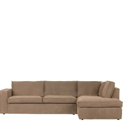 Wohnen Sofas|Sofa*Ecksofa in Hellbraun Webstoff - Malott