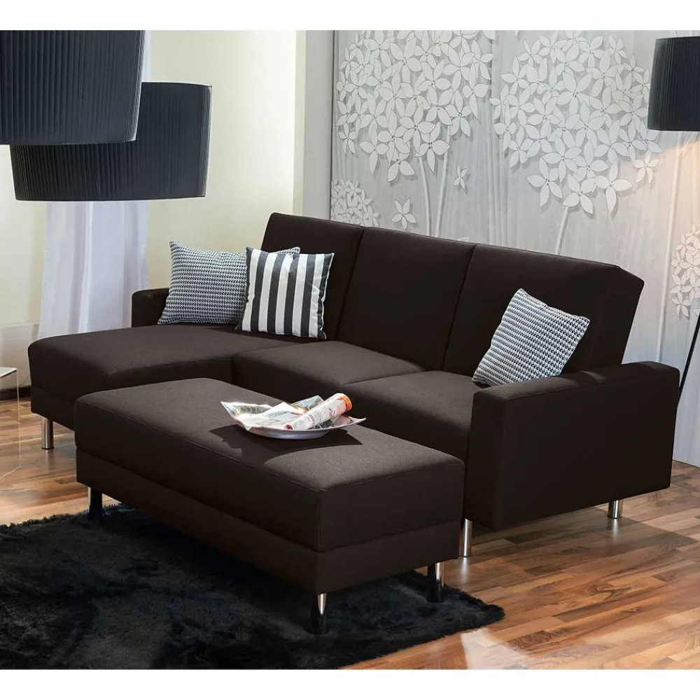 Wohnen Schlafsofas*Ecksofa mit Hocker und Schlaffunktion - Tagalog (zweiteilig)