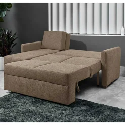 Wohnen Ecksofa mit Schlaffunktion in Taupe - Movito
