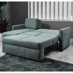 Wohnen Schlafsofas*Ecksofa zum Ausziehen in Graugrün - Cestina