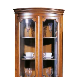 Wohnen Braune Möbel|Italienische Möbel*Eckvitrine in italienischem Design - Yawira